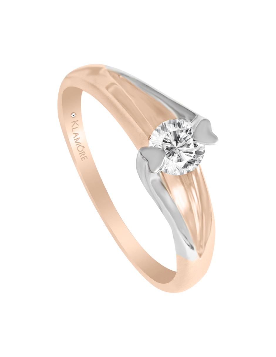 Solitario de oro 14 k Amadis diamante 3