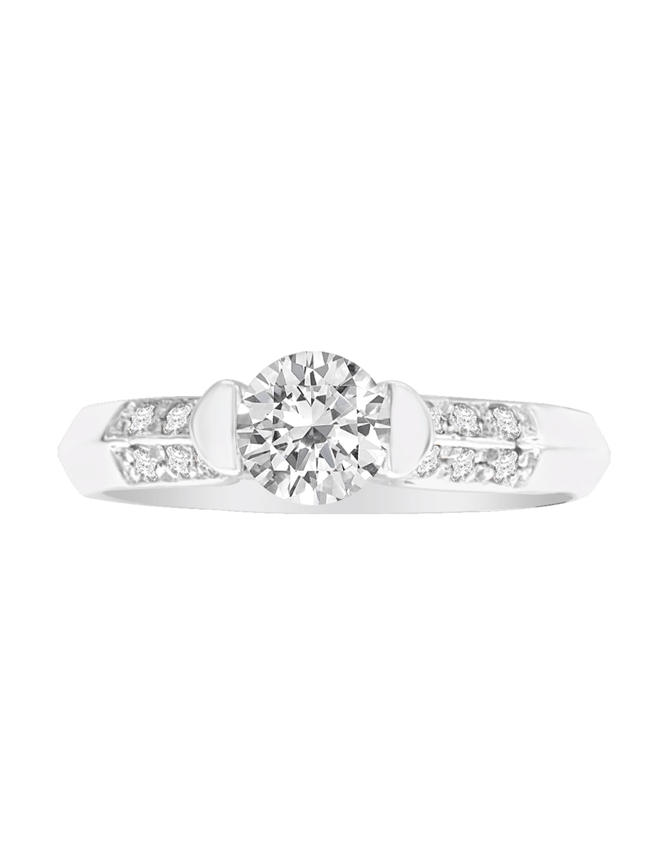 Solitario de oro 14 k Camill diamante