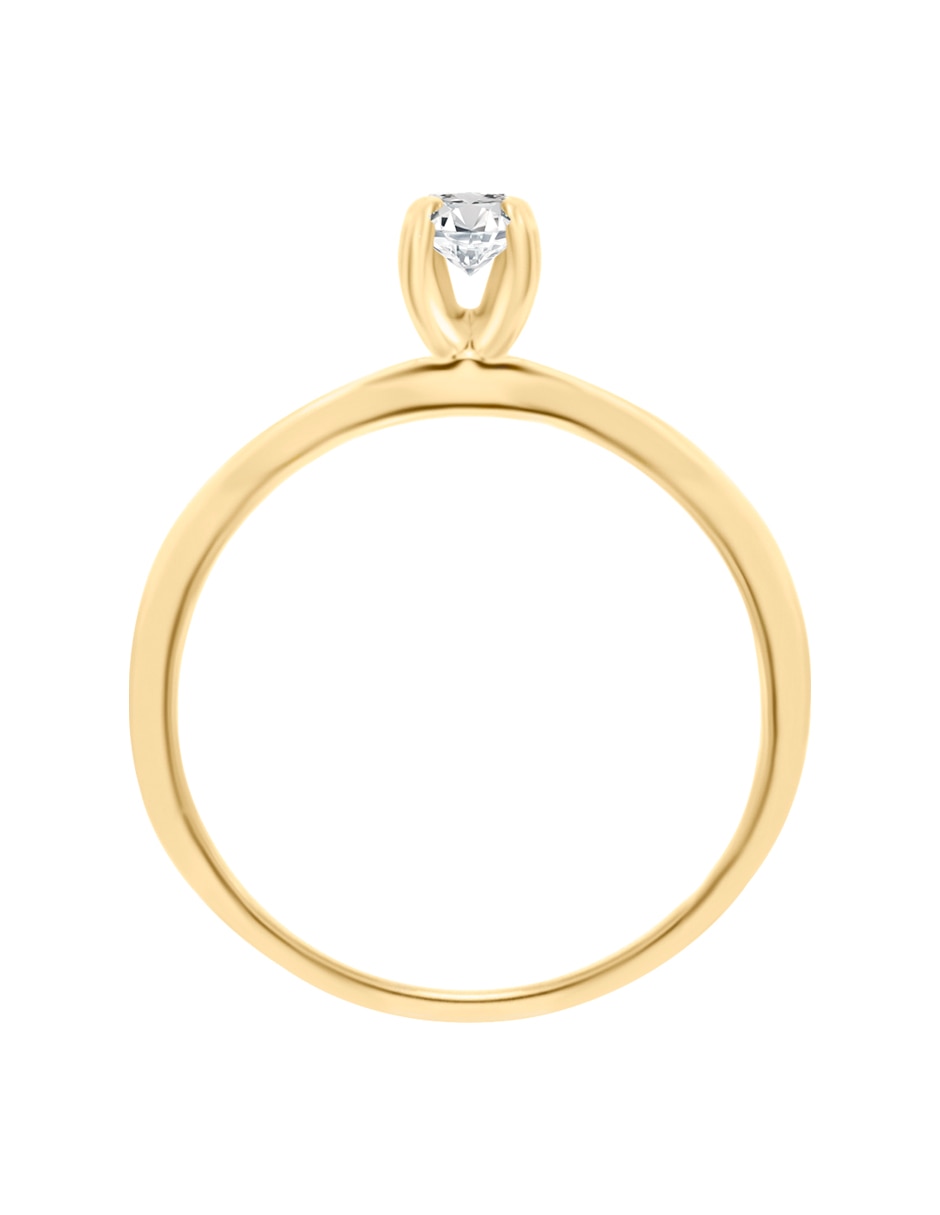 Solitario "de" oro 14 k klamore diamante