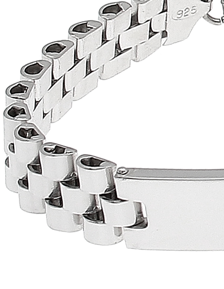 Brazalete de plata P 925 con acabado baño rodio 2