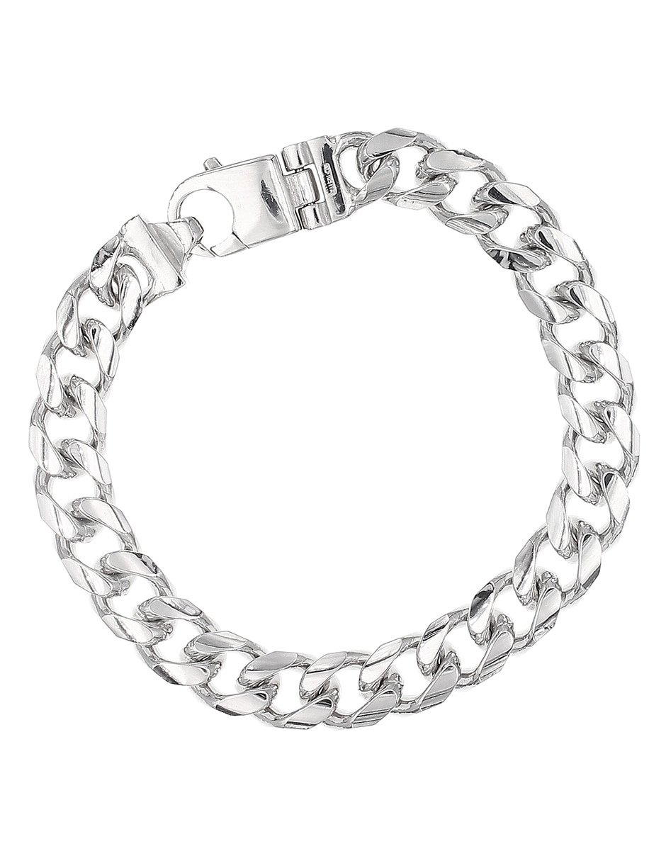 Brazalete de plata P 925 con acabado baño rodio