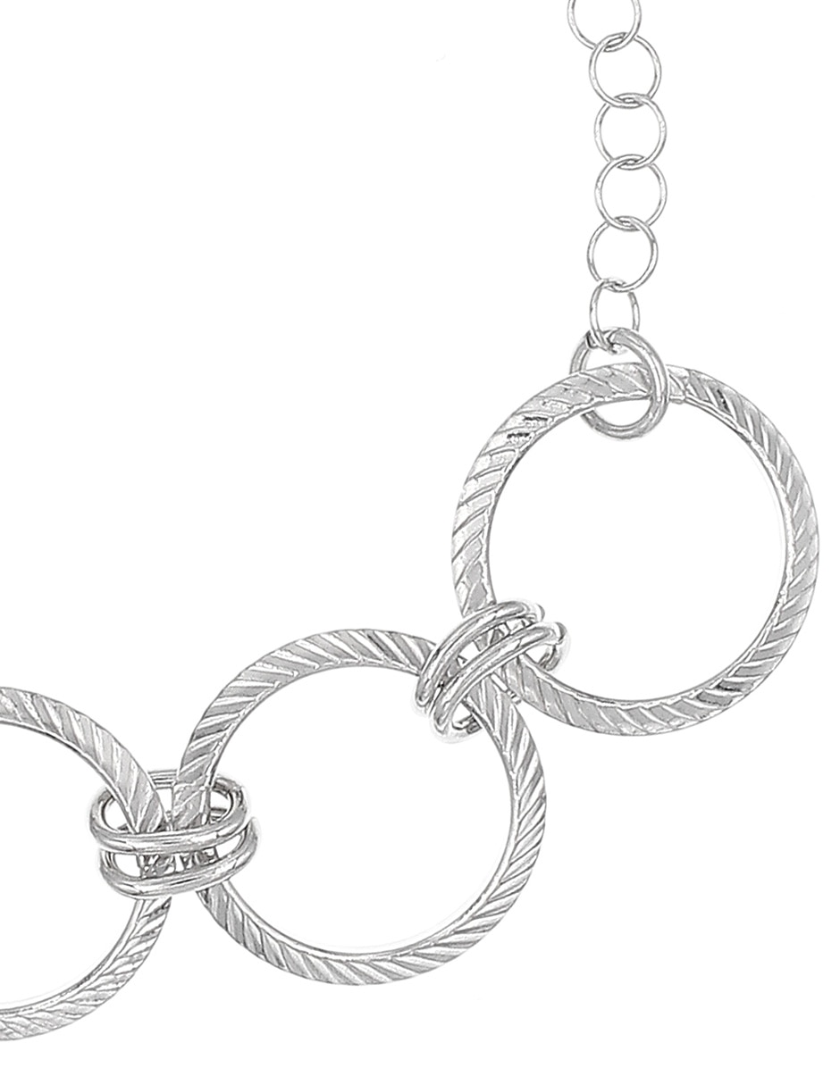 Pulsera de plata P 925 con acabado baño rodio 2