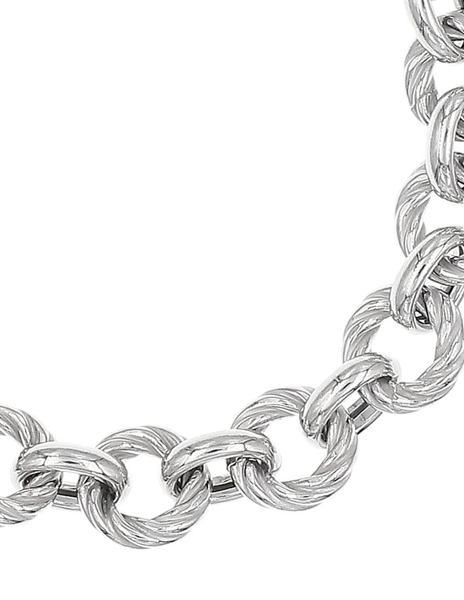 Brazalete de plata P 925 con acabado baño rodio 2