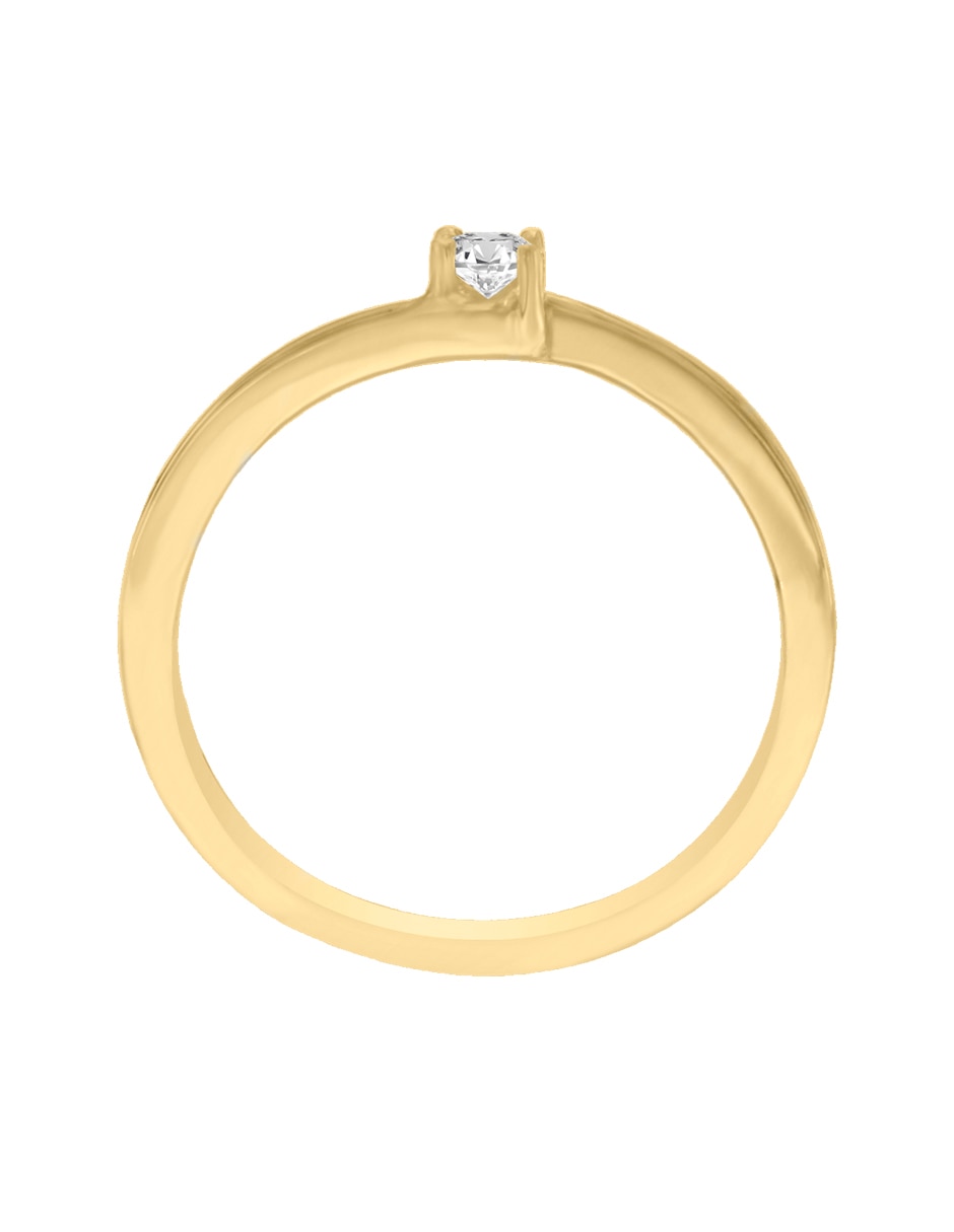 Solitario de oro 14 k Kavya diamante 2