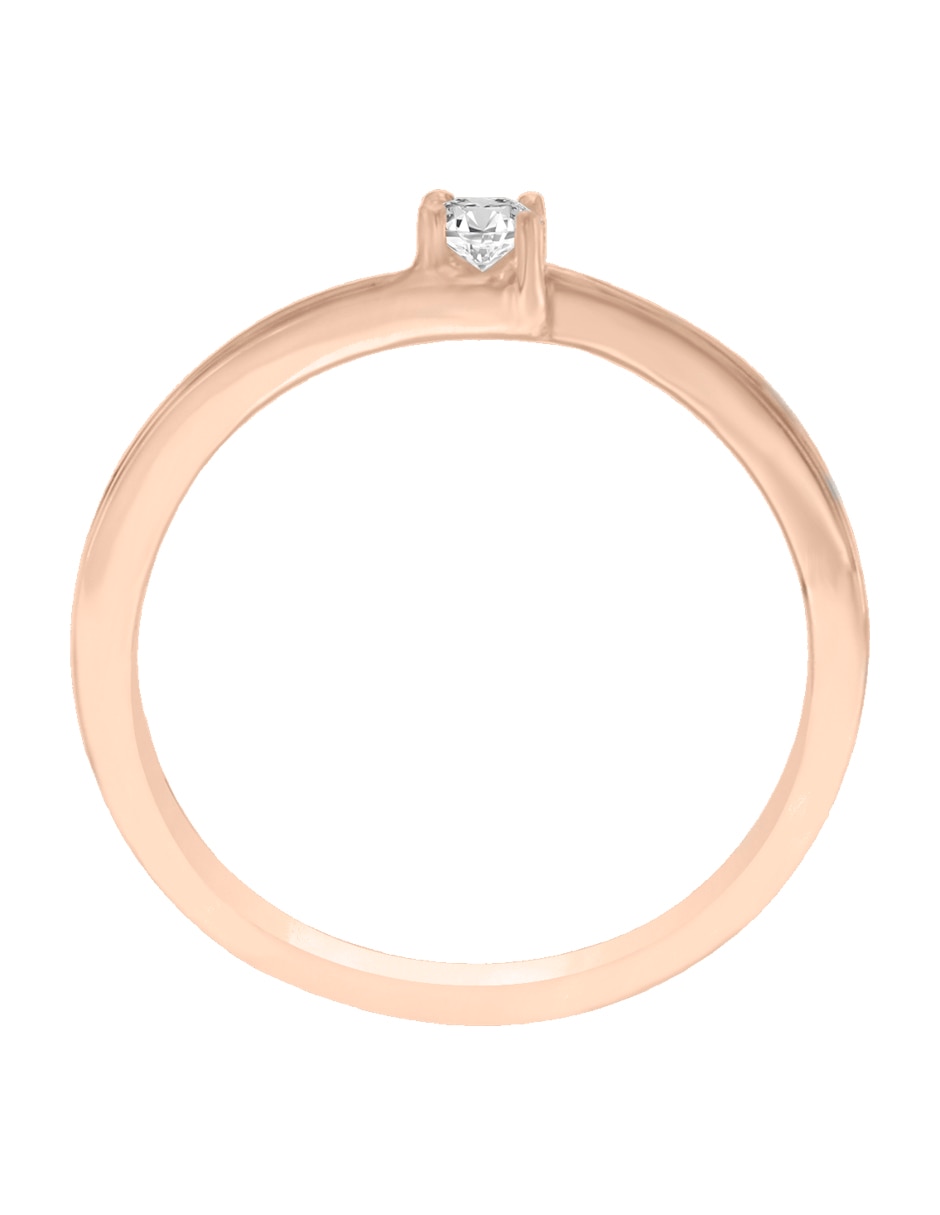Solitario de oro 14 k Kavya diamante 2