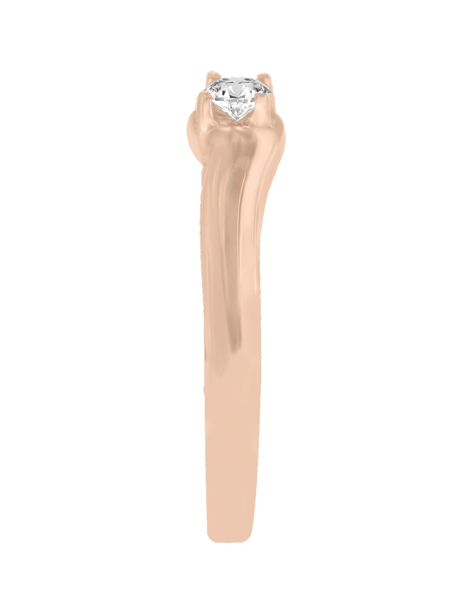 Solitario de oro 14 k Kavya diamante 5