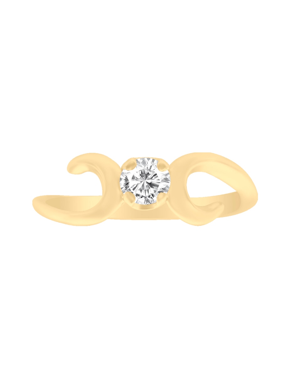 Solitario de oro 14 k Enora diamante