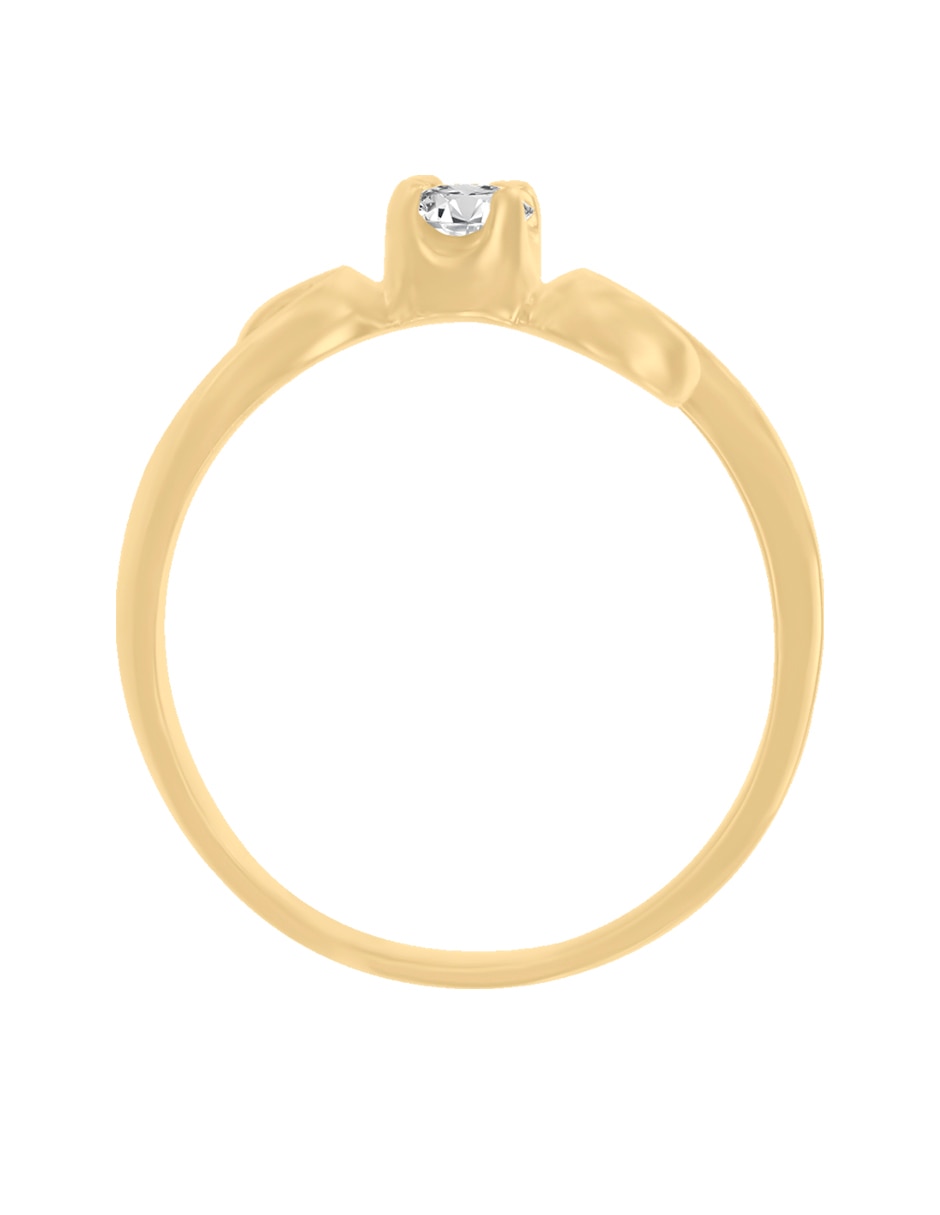 Solitario "de" oro 14 k klamore diamante