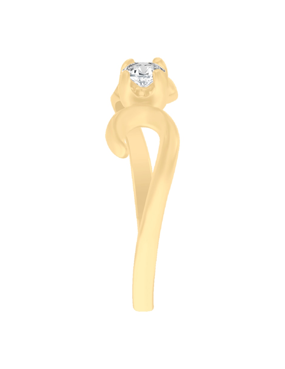 Solitario "de" oro 14 k klamore diamante