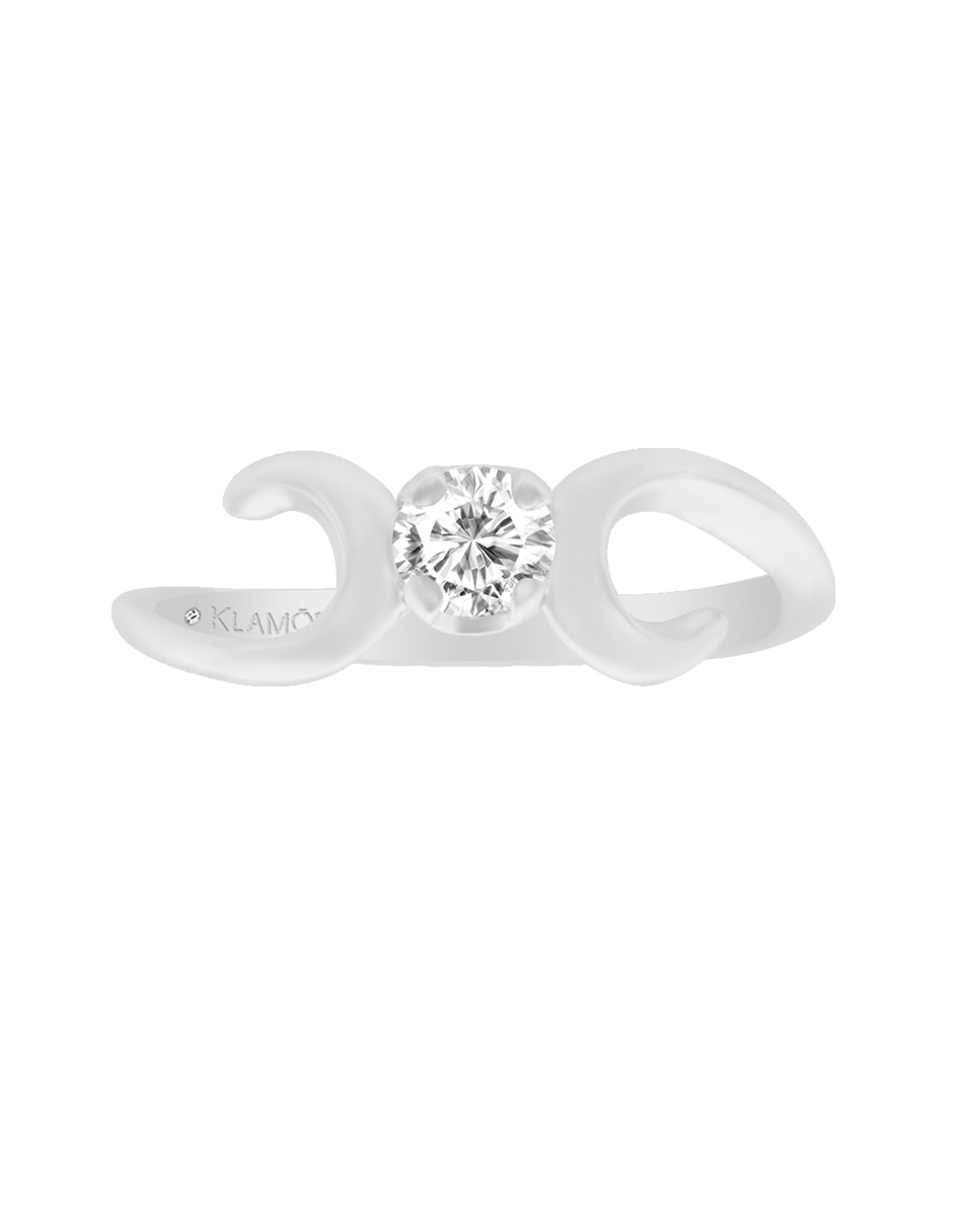 Solitario de oro 14 k Enora diamante