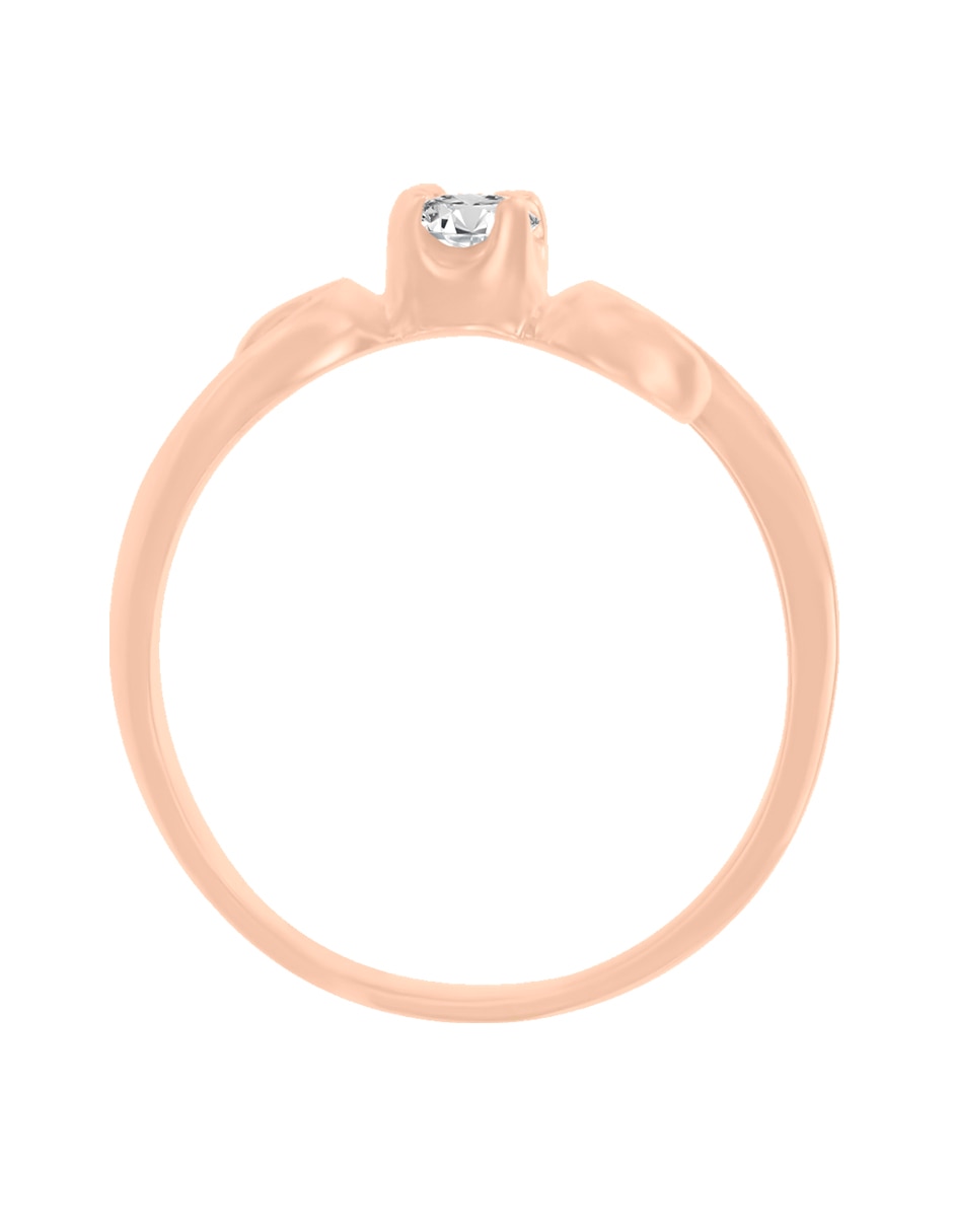 Solitario de oro 14 k Enora diamante 2