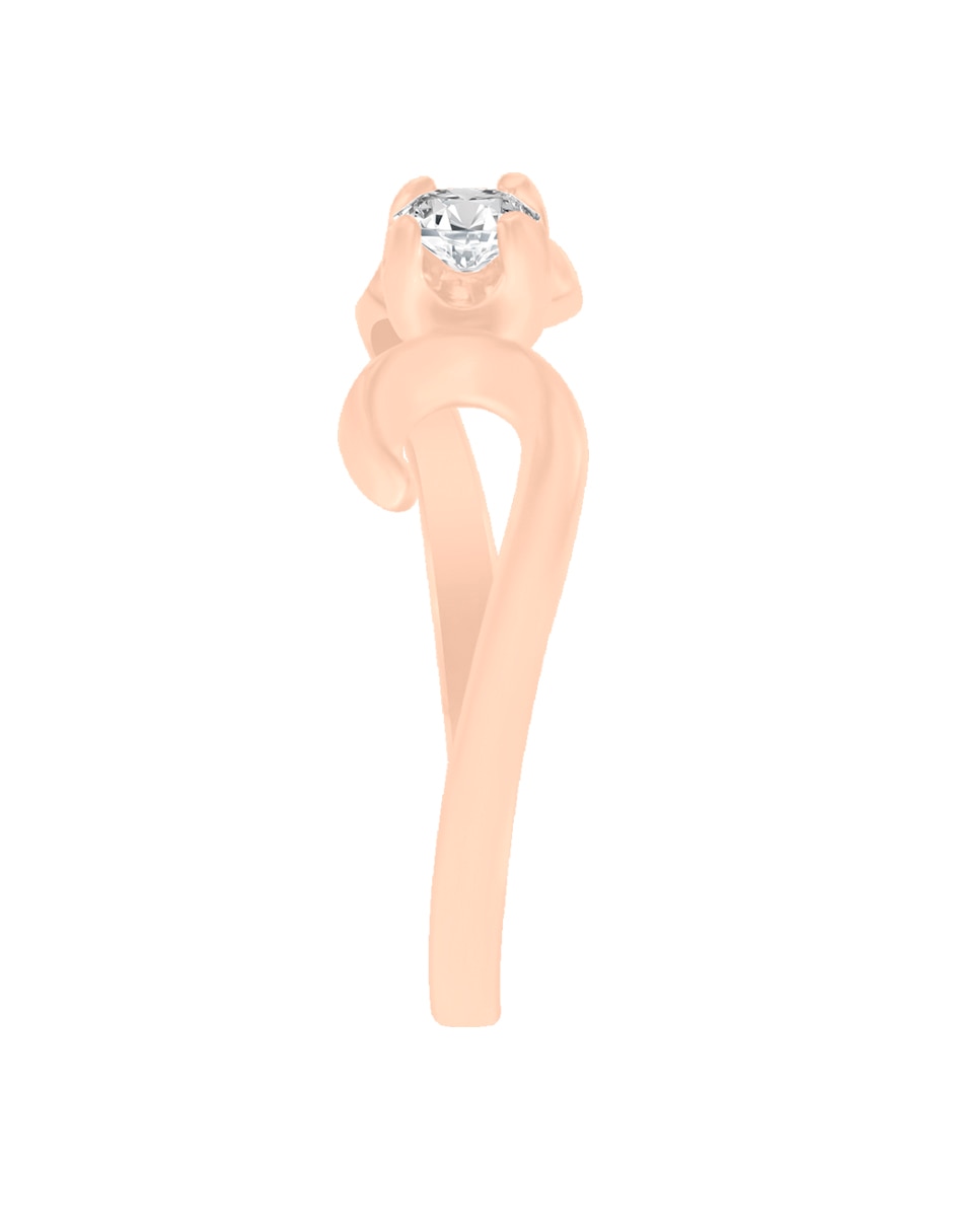 Solitario de oro 14 k Enora diamante 5