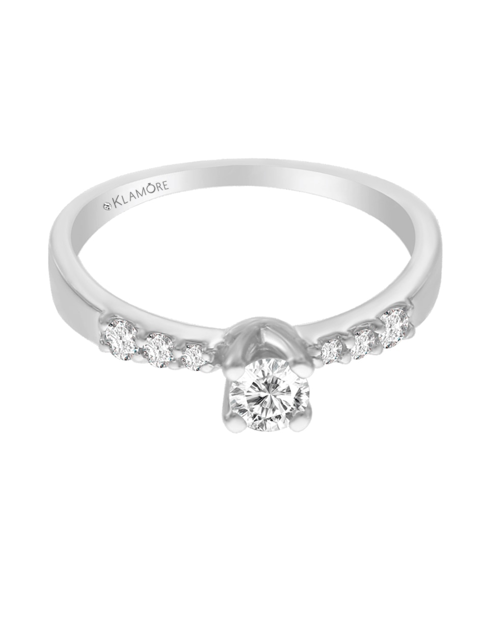 Solitario de oro 14 k Mil diamante