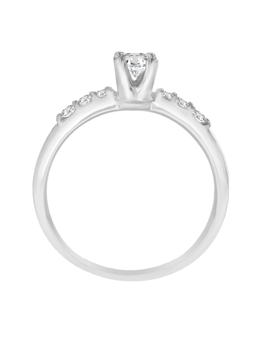 Solitario de oro 14 k Mil diamante 2