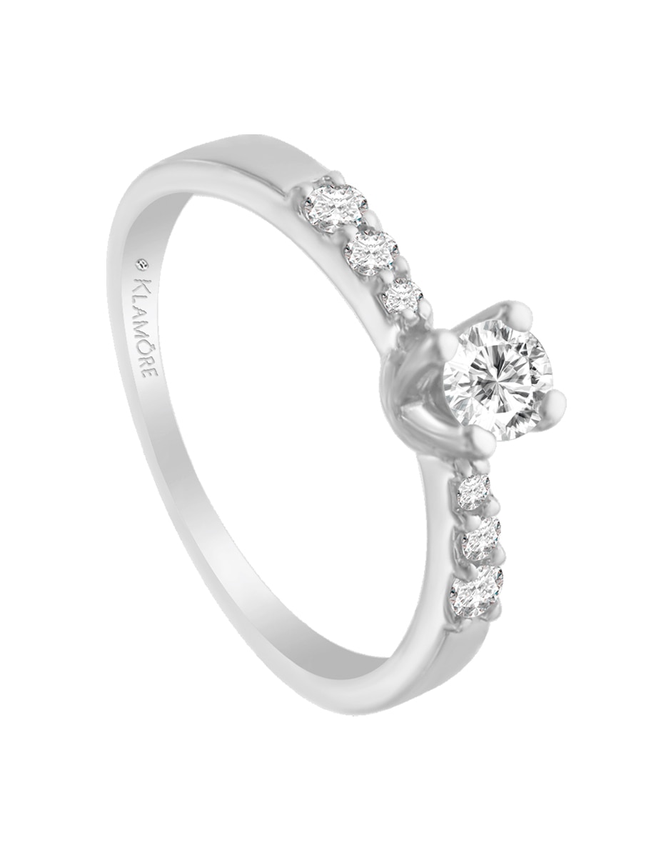 Solitario de oro 14 k Mil diamante 3