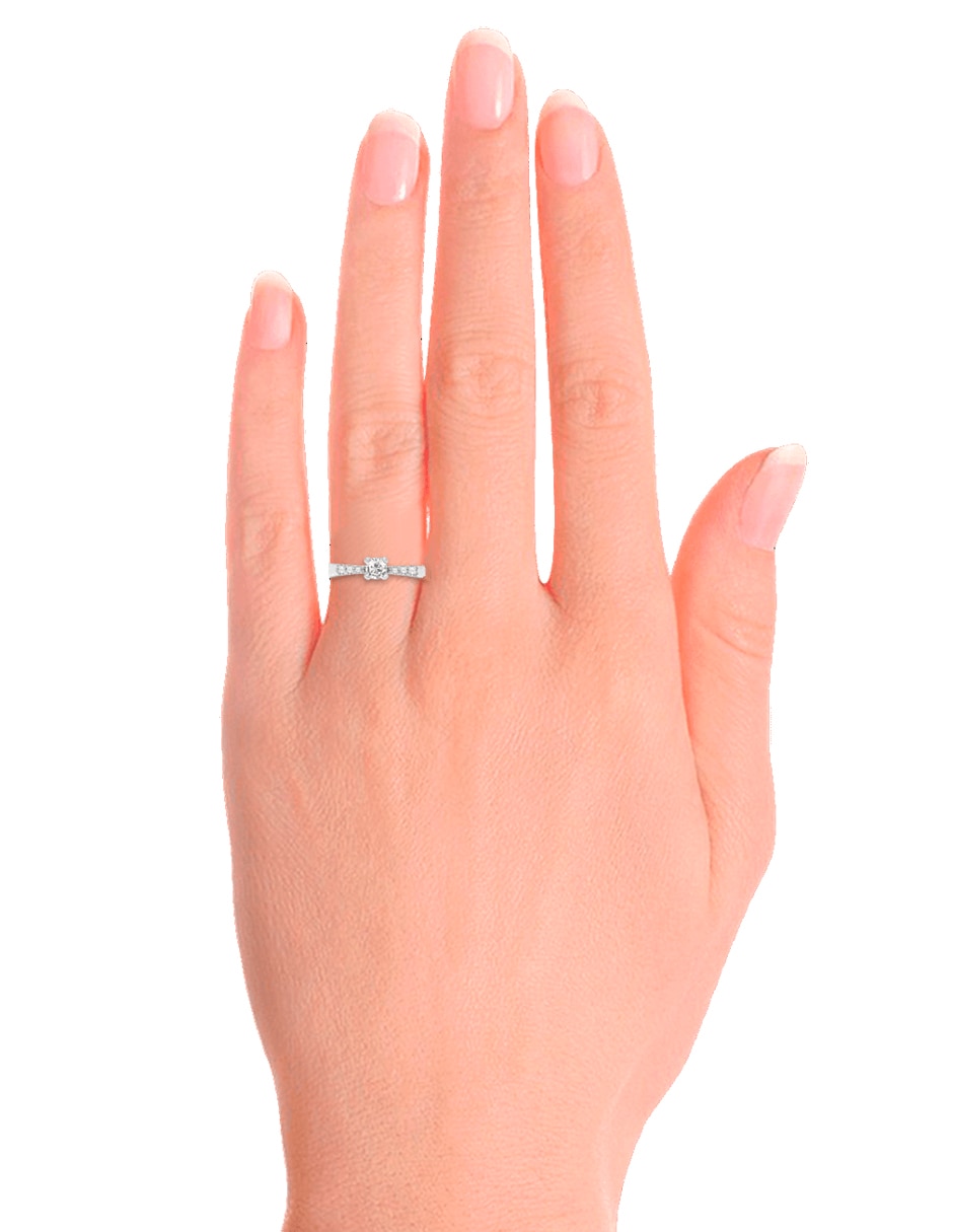 Solitario de oro 14 k Mil diamante 4