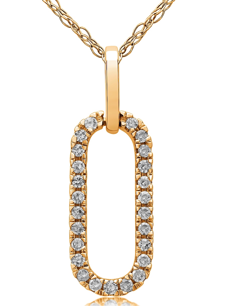 Collar ovalado de oro 14 K