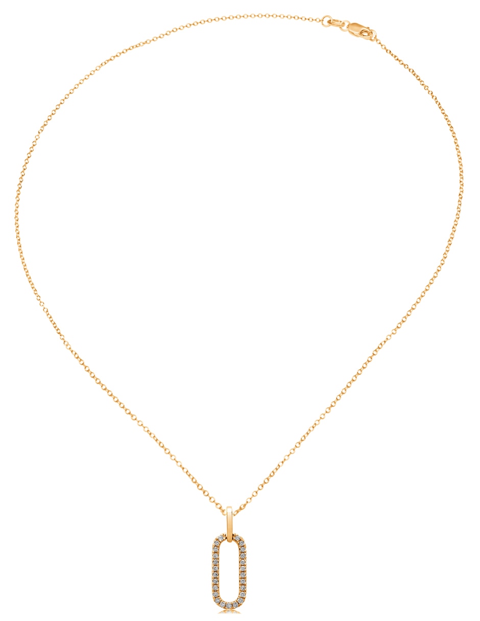 Collar ovalado de oro 14 K 2