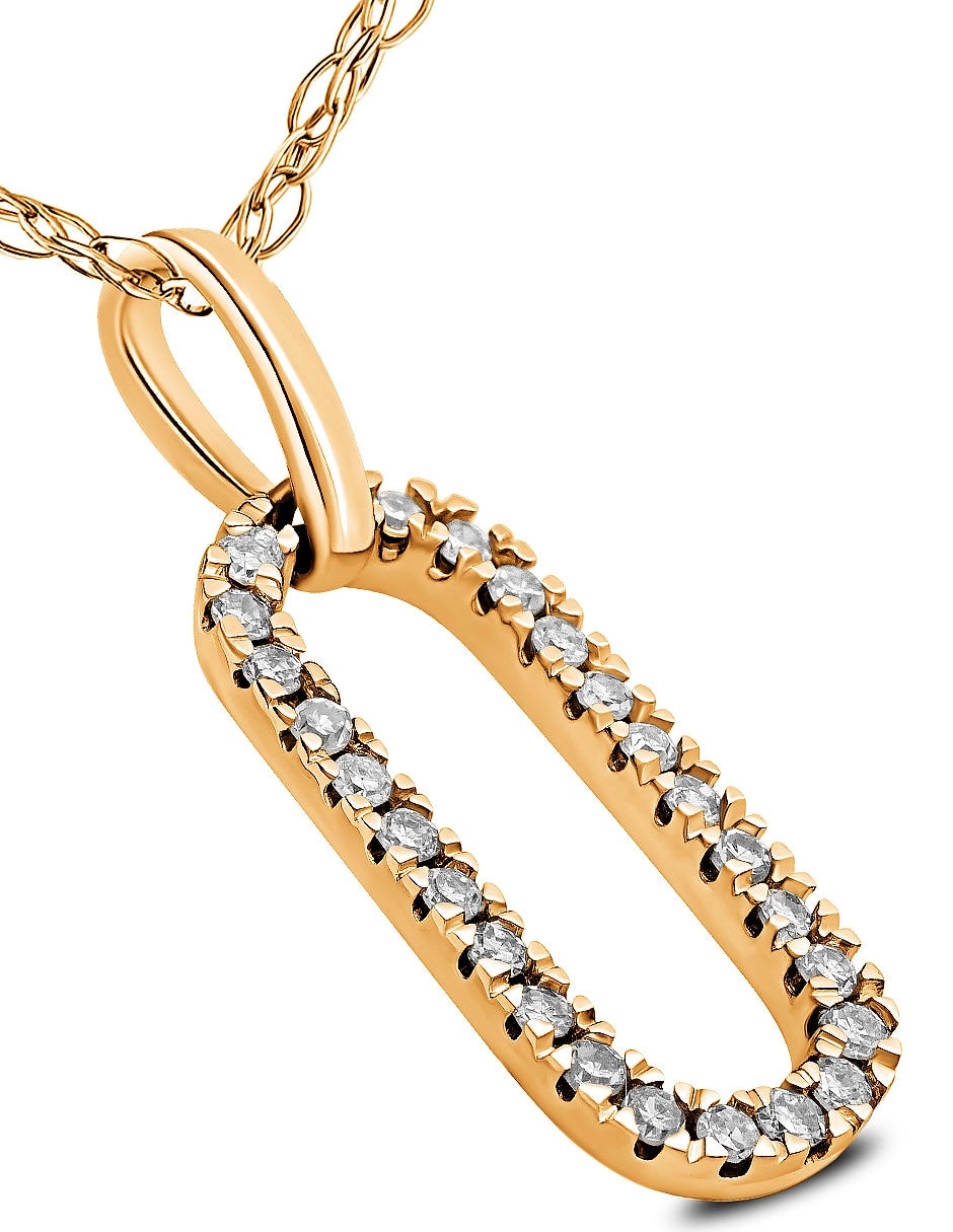 Collar ovalado de oro 14 K 3