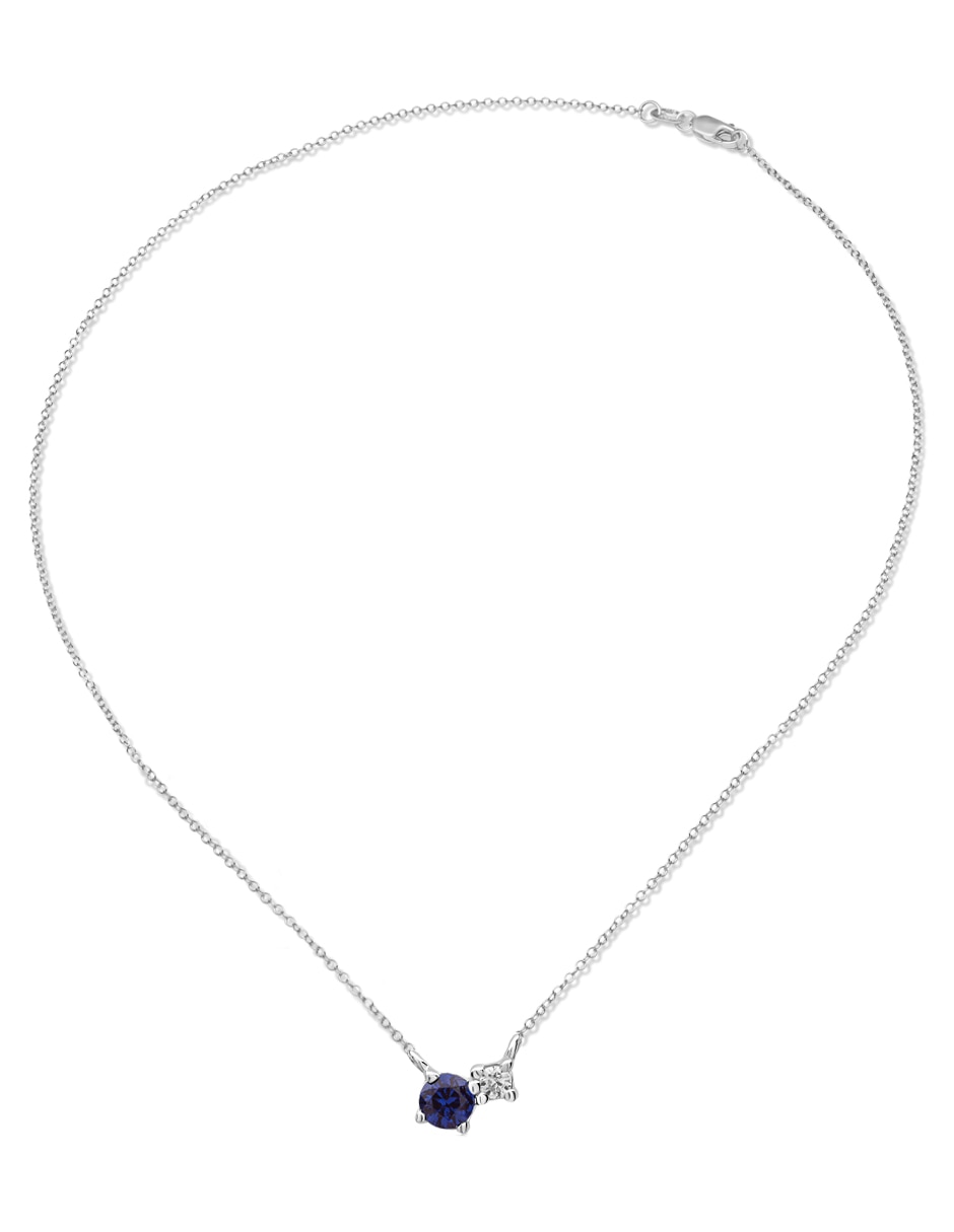 Collar de oro blanco 14 K 2