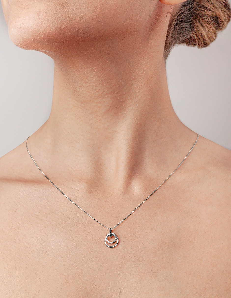 Collar de oro blanco 14 K 4