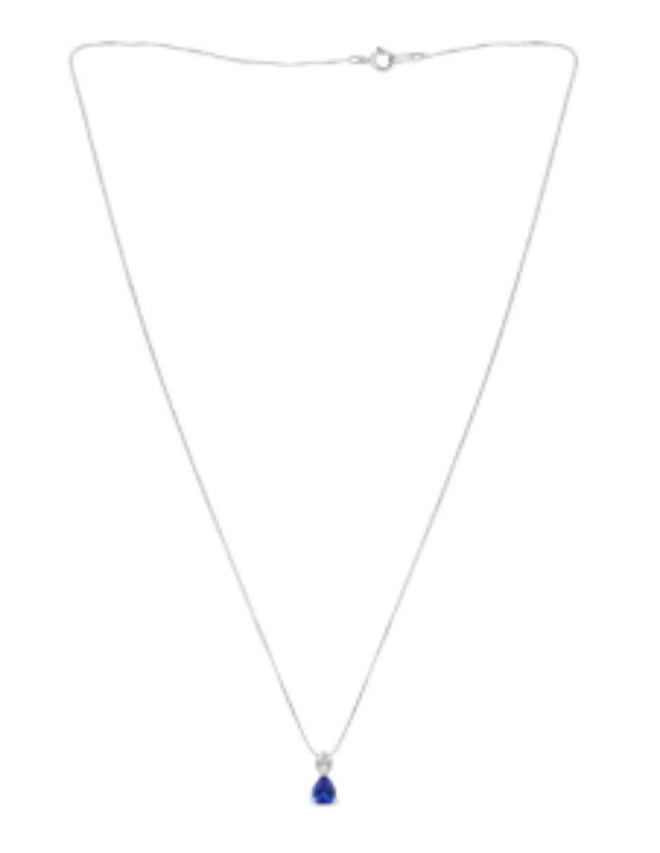 Collar de oro blanco 14 K