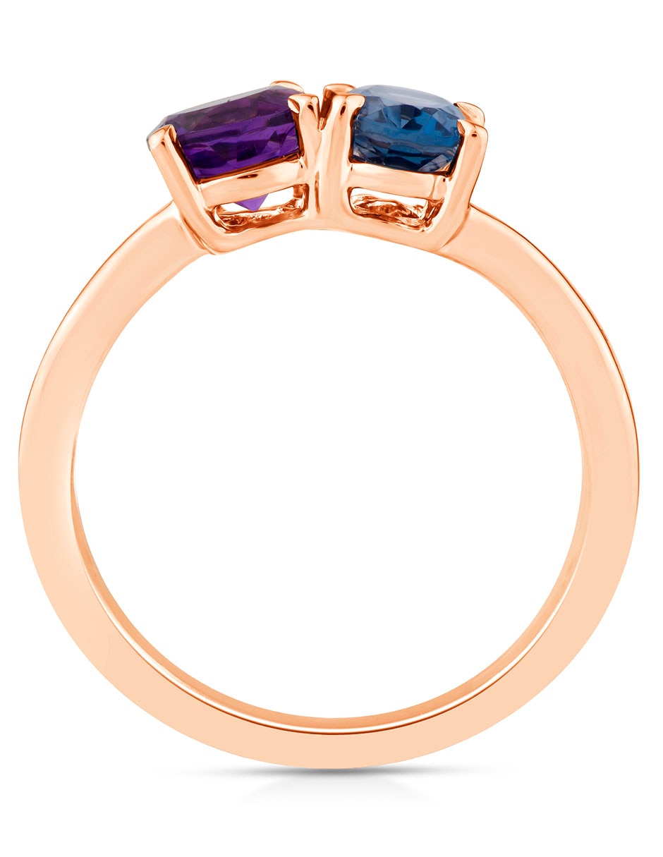 Anillo Generic 14 k de oro amatista pulido 2