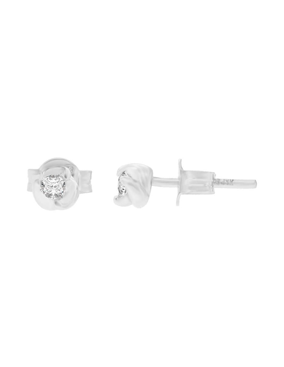 Broqueles de flor Rady de oro con acabado brillante diamante 2