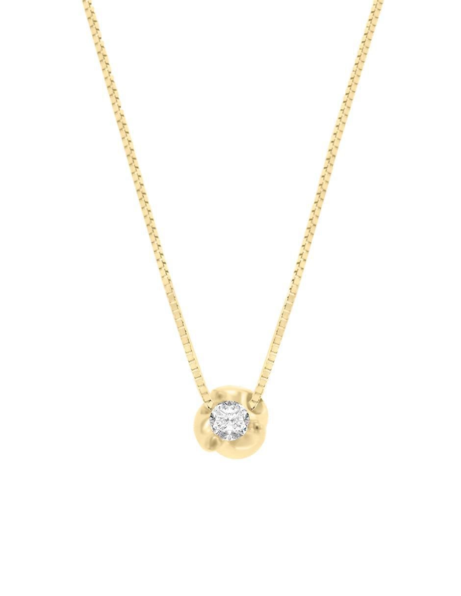 Colgante Y Dije de flor rady de oro 14 K