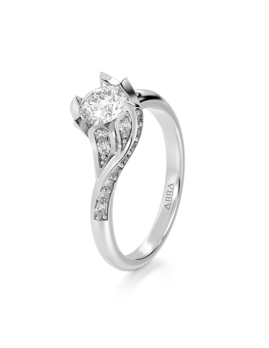 Anillo de compromiso de oro 10 k 2