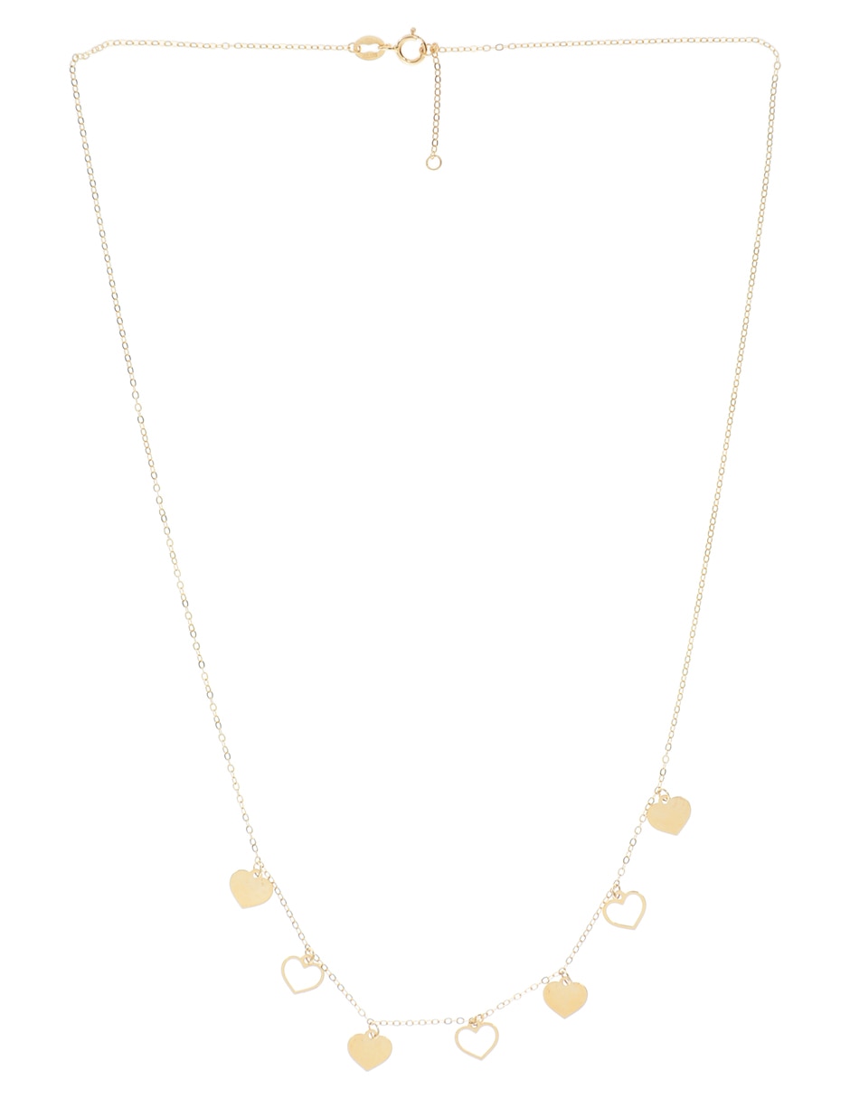 Collar de corazón de baño de oro 14 K 2