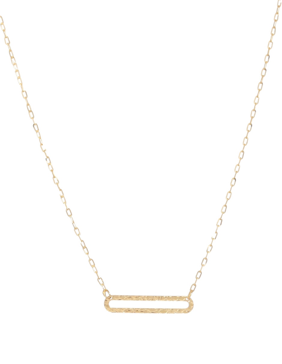 Collar ovalado de oro 14 K