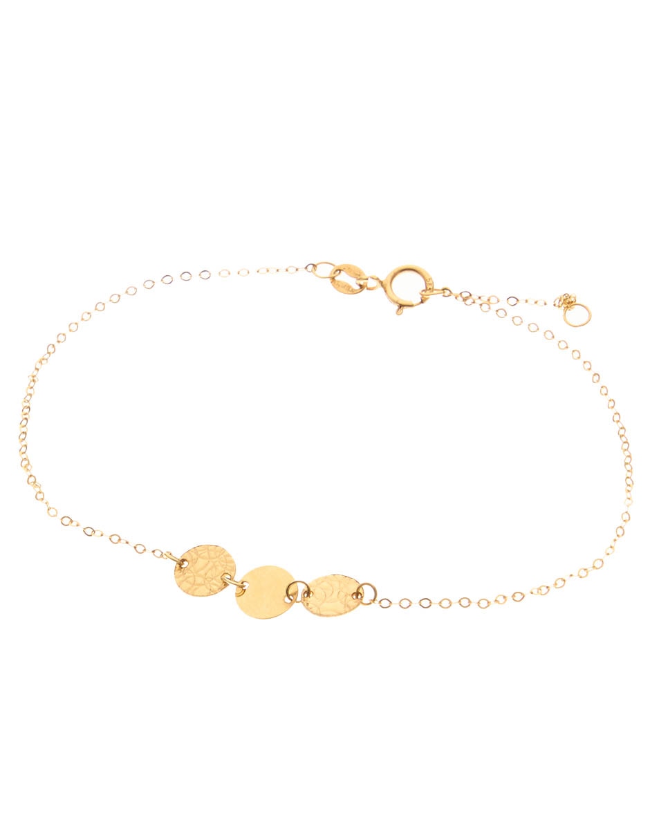 Pulsera de oro 14 K con acabado pulido