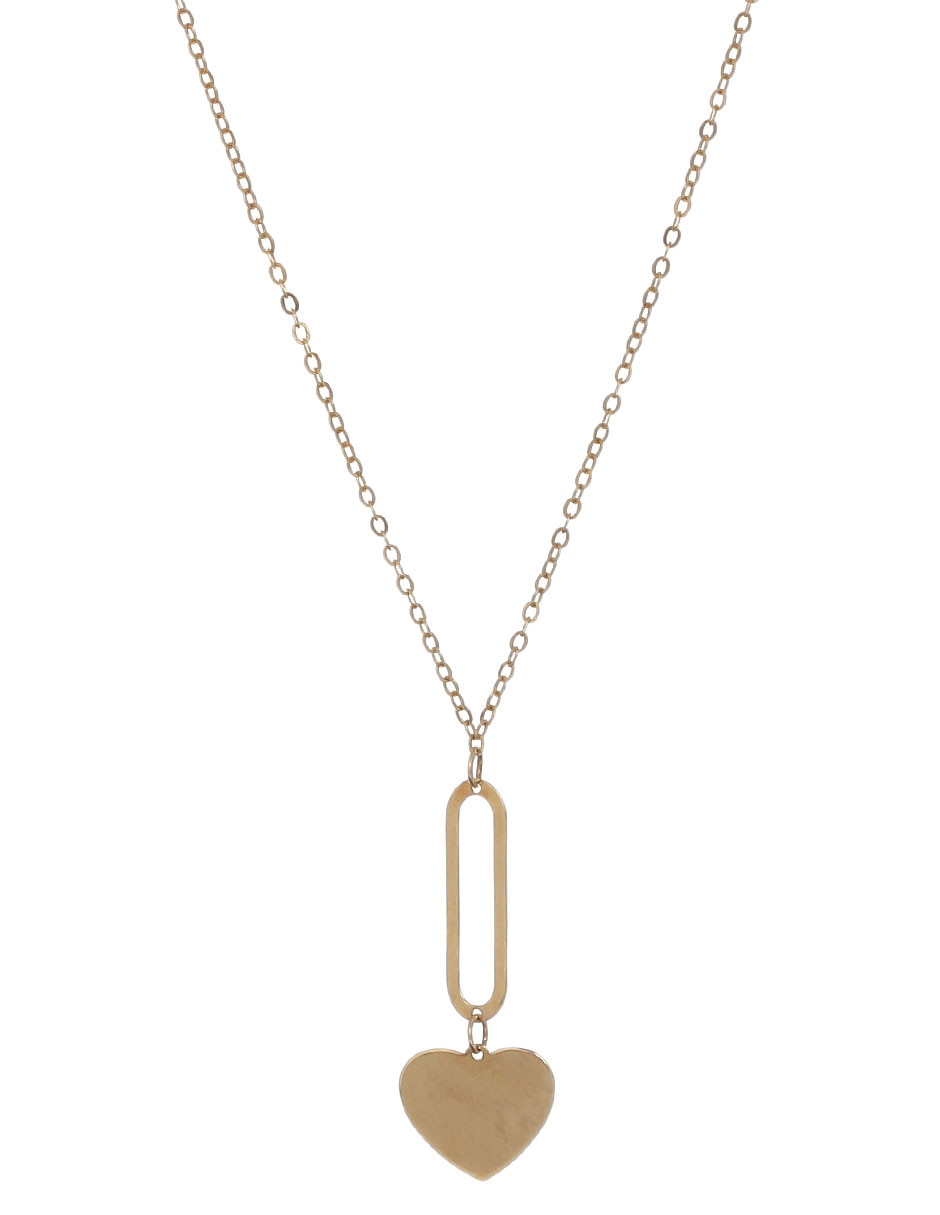 Collar de corazón de oro 14 K