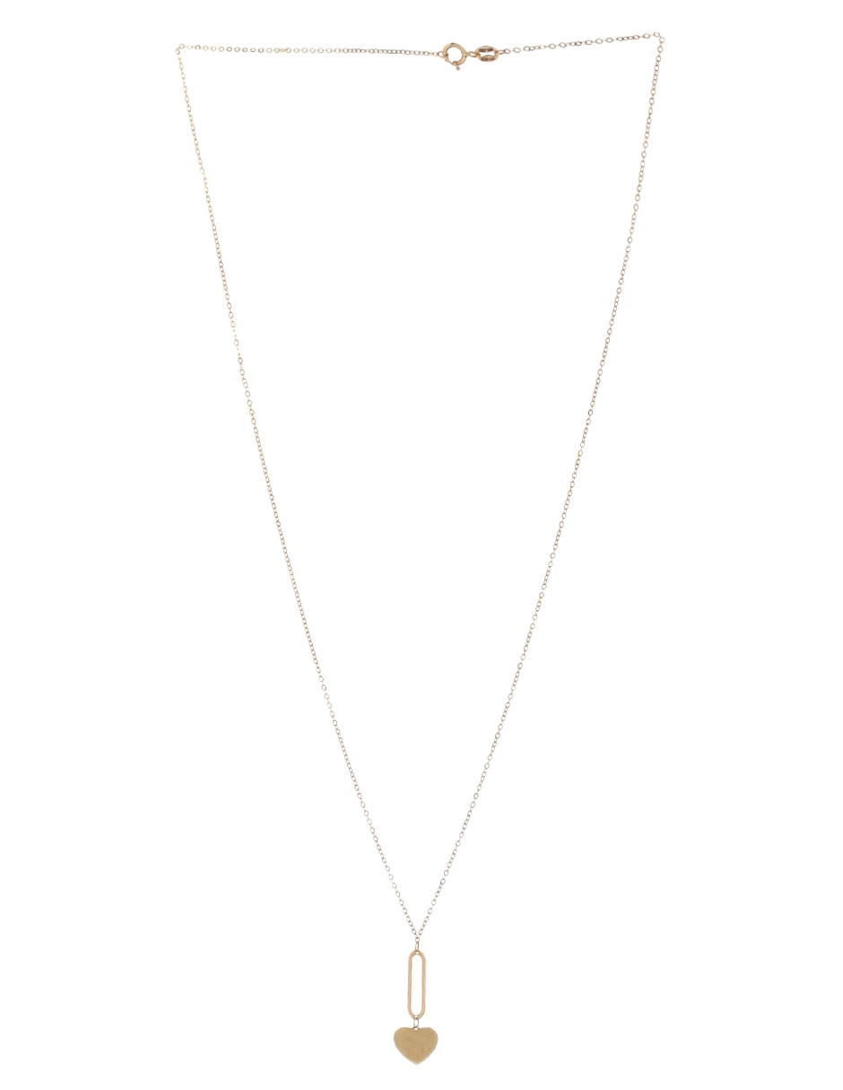Collar de corazón de oro 14 K 2