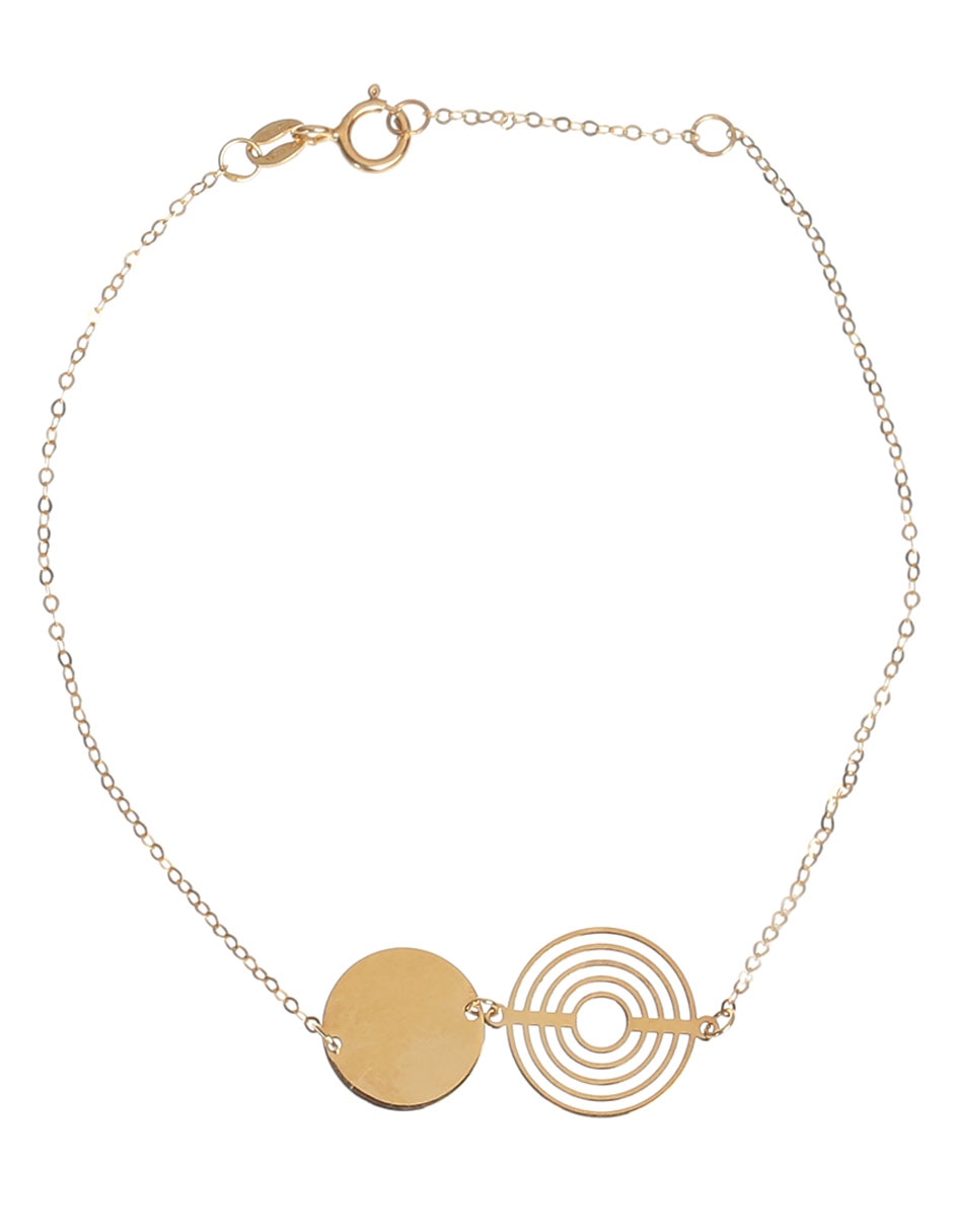 Pulsera de oro 14 K con acabado brillante