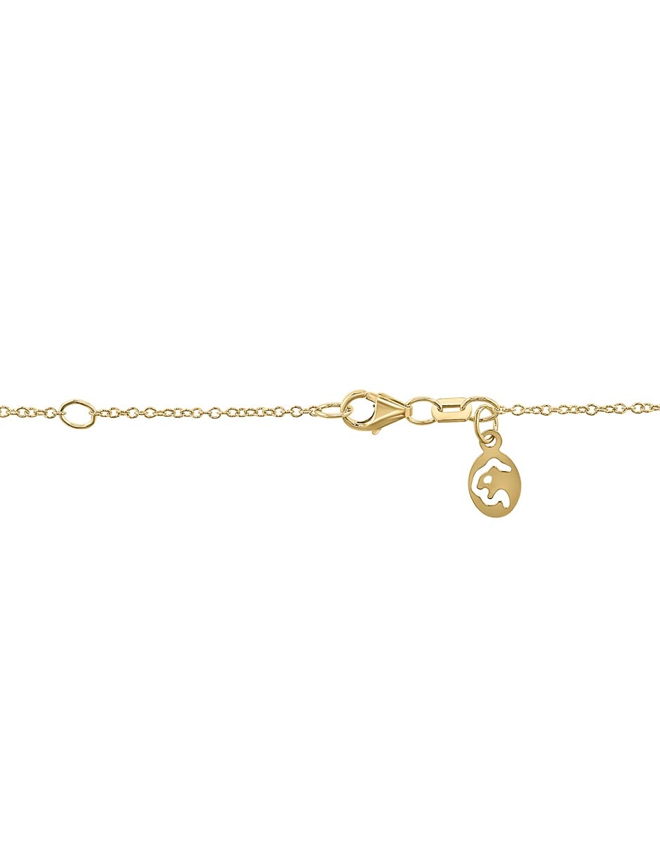 Collar con dije de corazón de oro 14 K 3