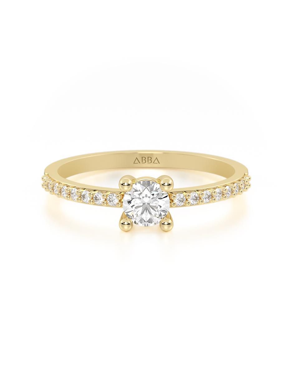Anillo de compromiso de oro 14 k Anillo de compromiso de oro 14 k