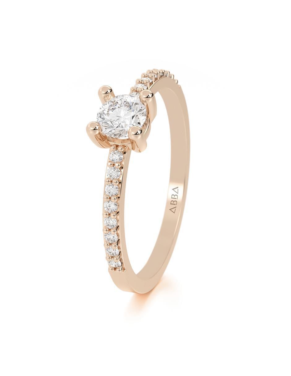 Anillo de compromiso de oro 14 k 2