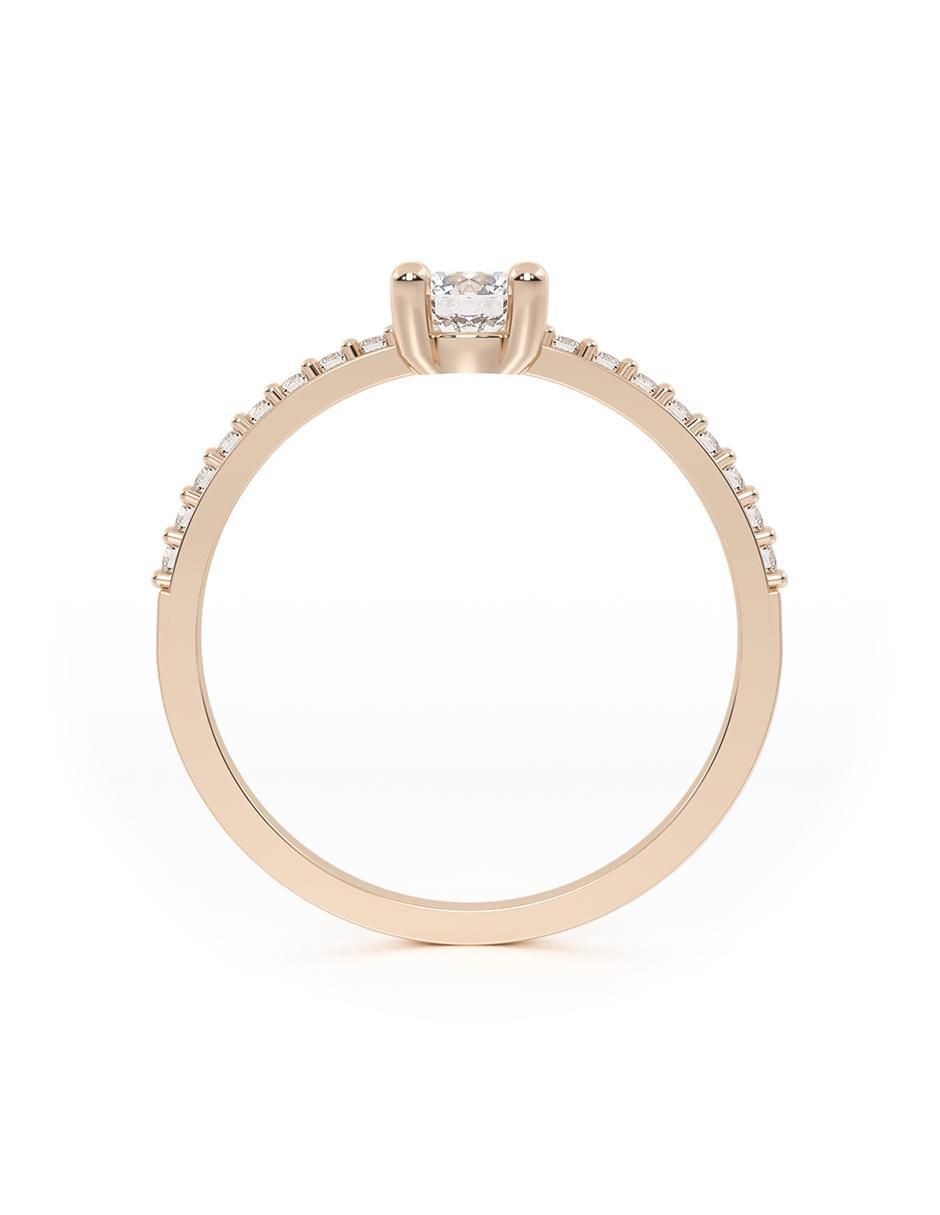 Anillo de compromiso de oro 14 k 3