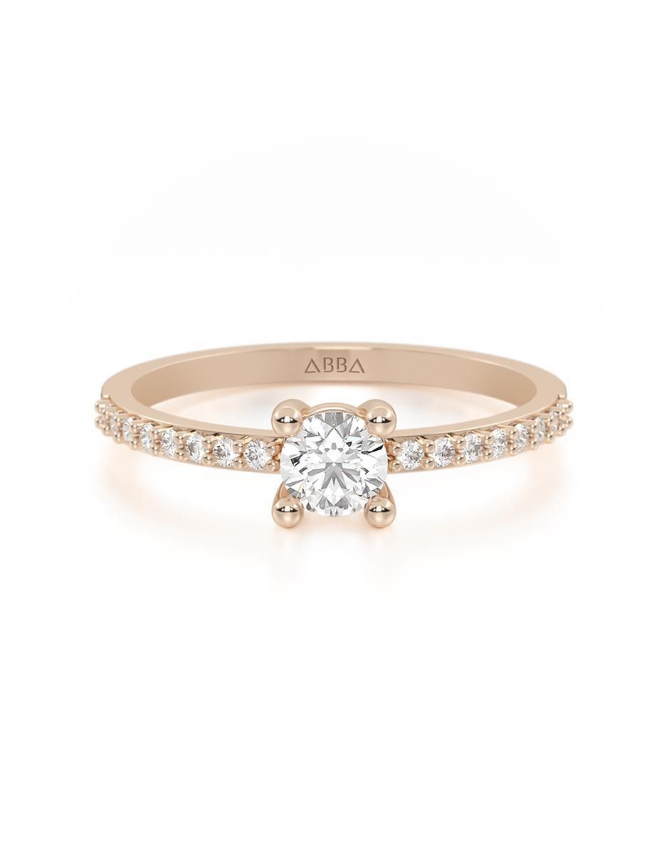 Anillo de compromiso de oro 14 k