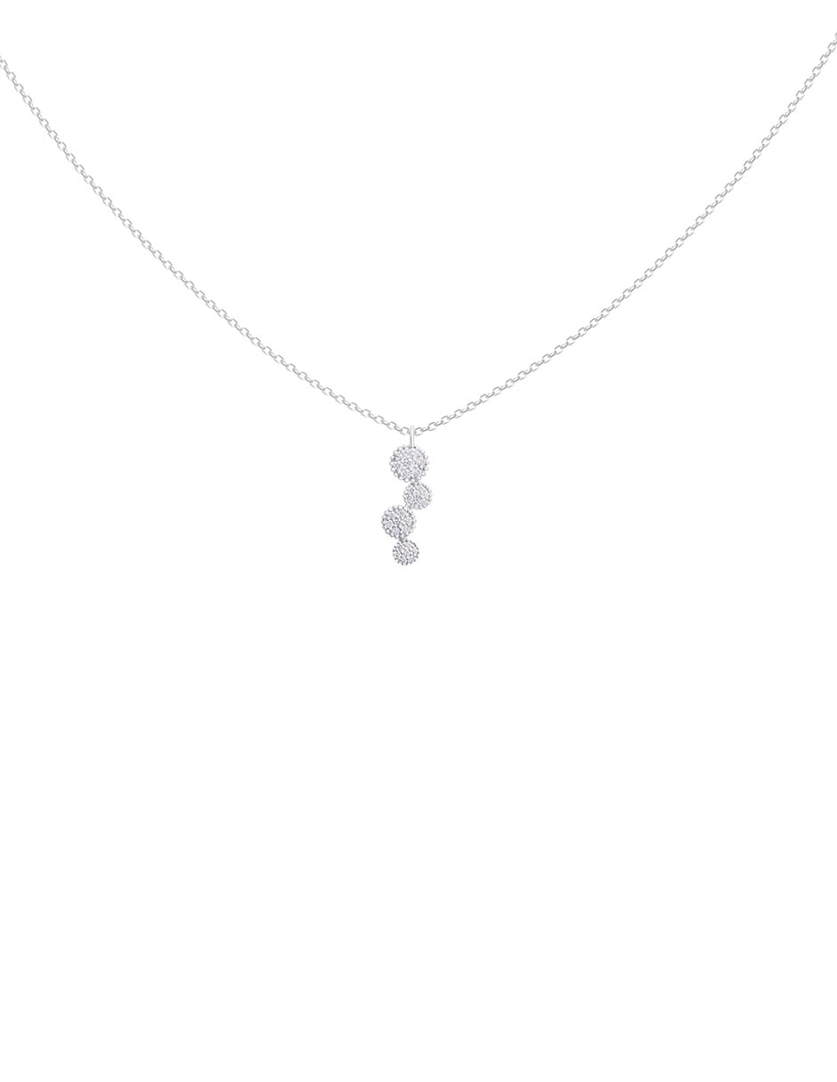 Collar de oro blanco 14 K