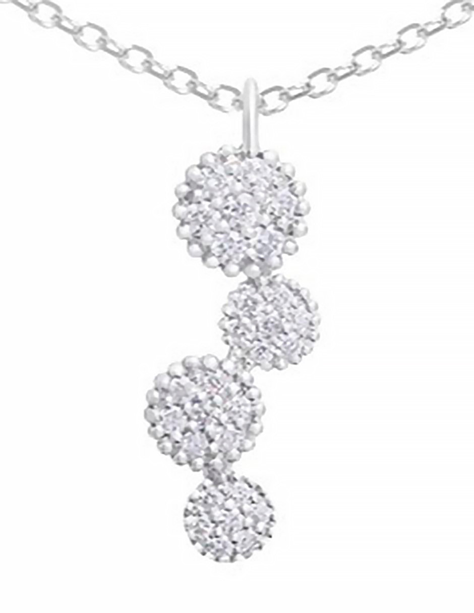 Collar de oro blanco 14 K 4