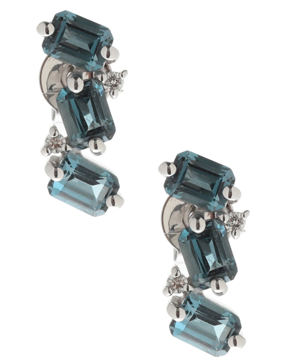 Aretes con acabado brillante fantasía