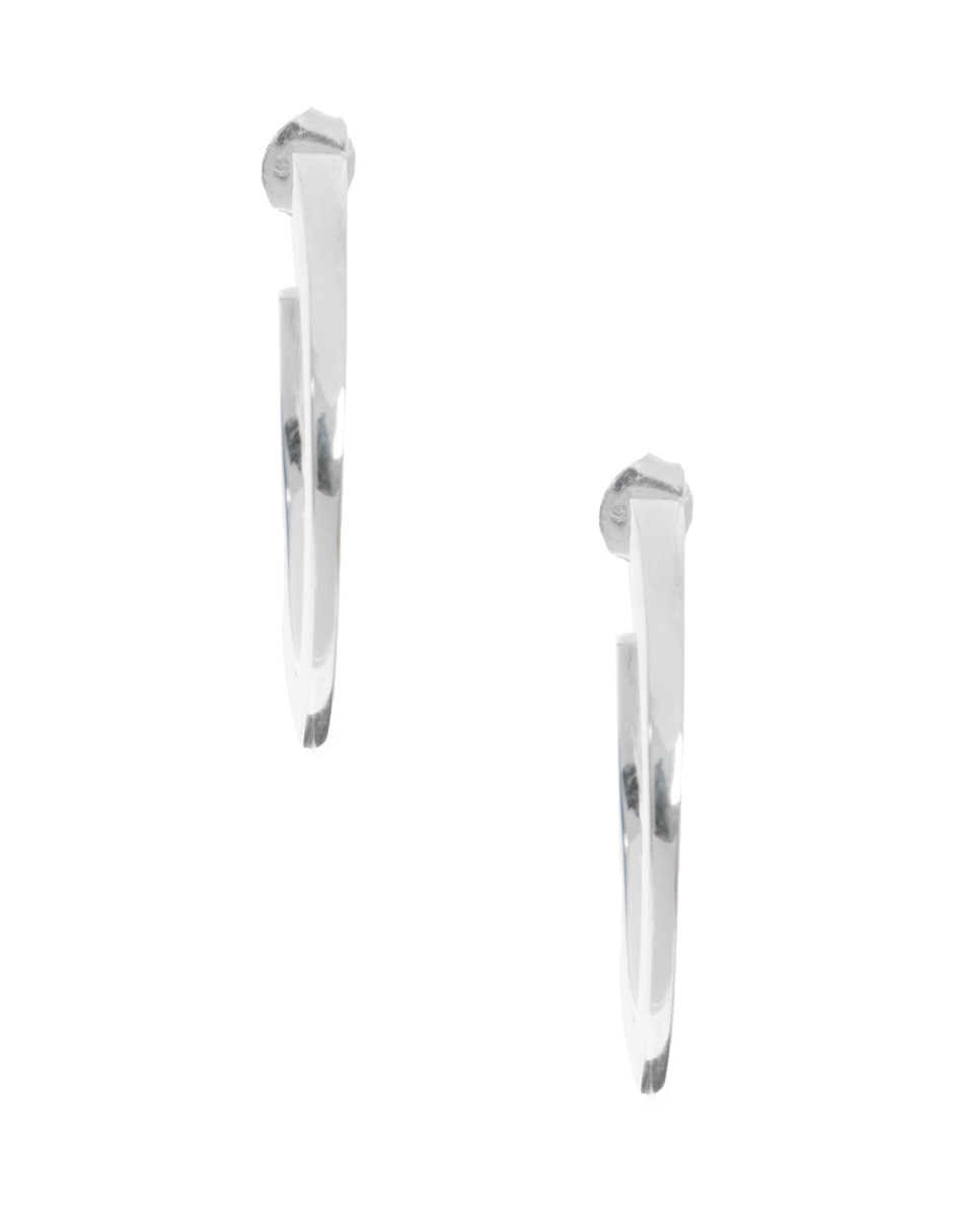 Arracadas de plata P 925 con acabado brillante