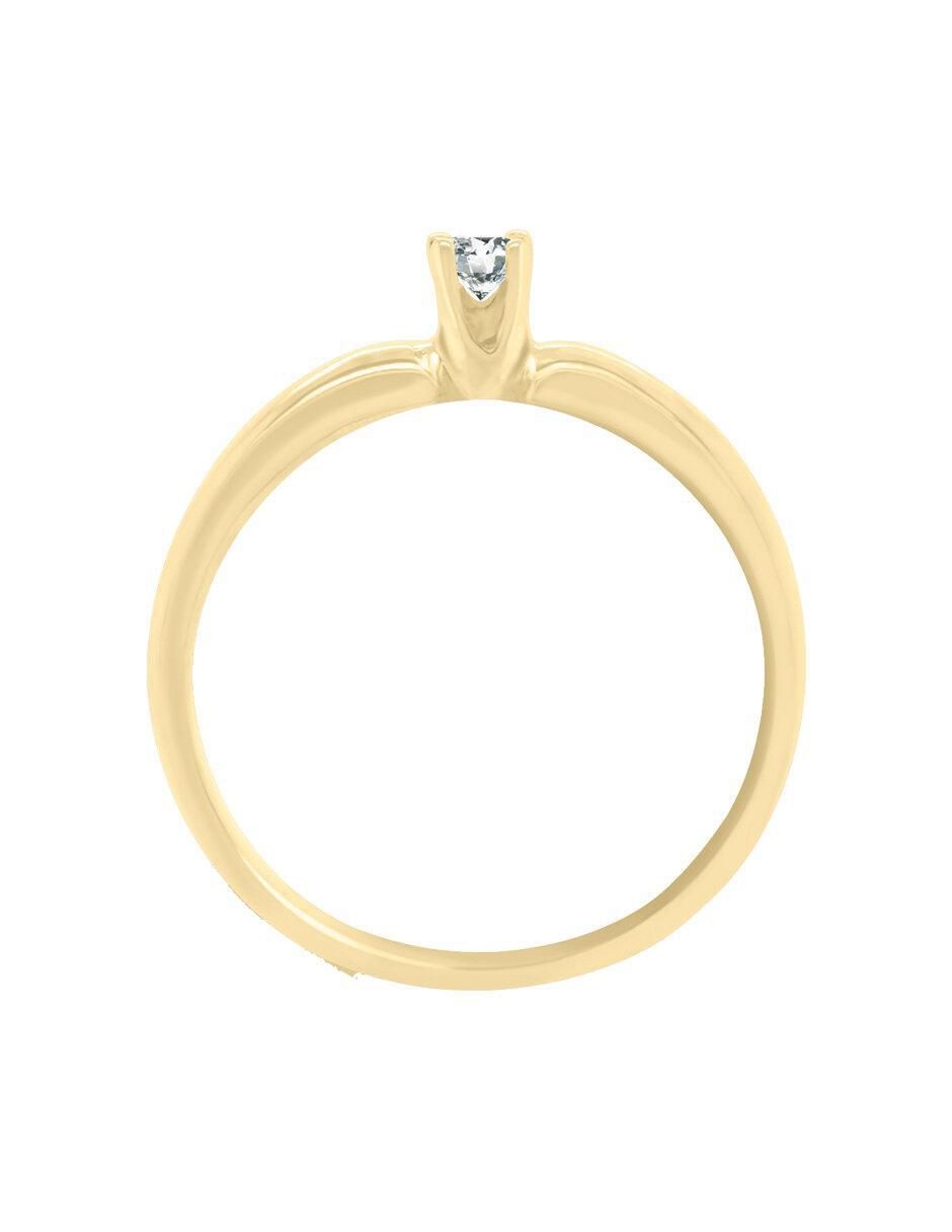 Solitario "de" oro 14 k klamore diamante