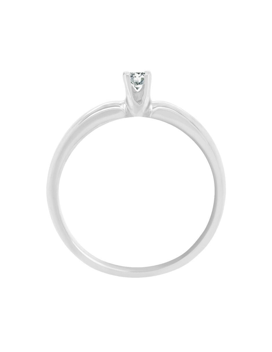 Solitario de oro 14 k Azul diamante 3