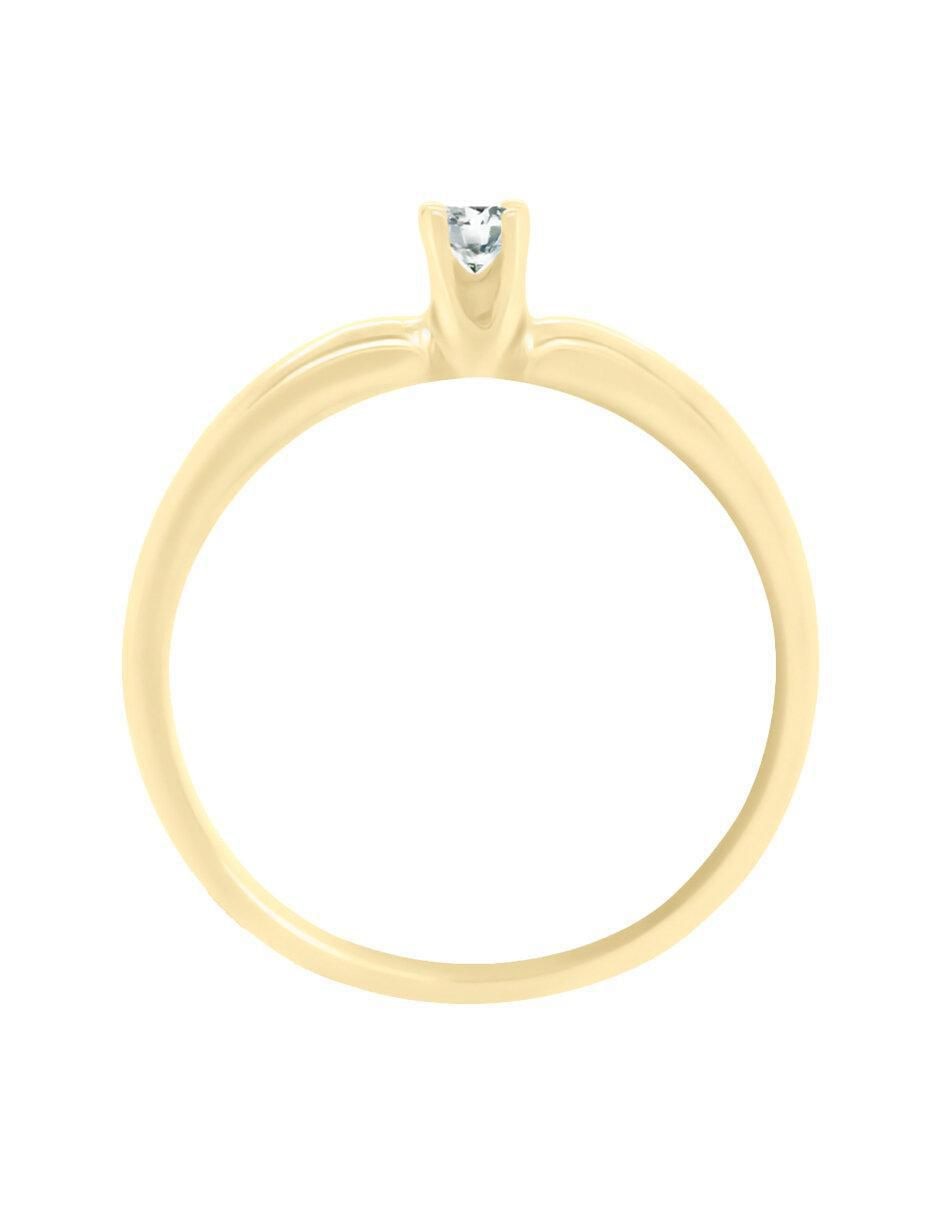 Solitario "de" oro 14 k klamore diamante