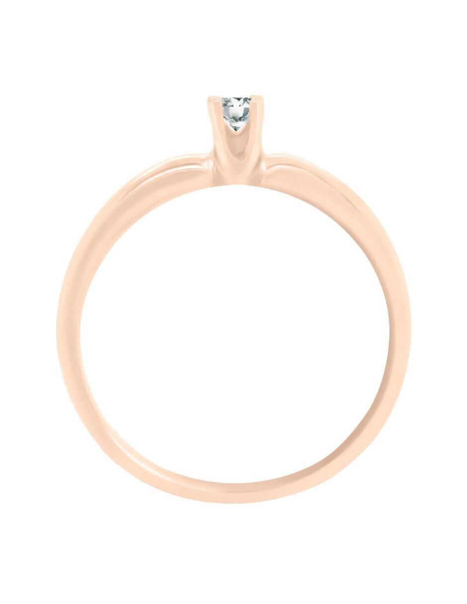 Solitario de oro 14 k Aryan diamante 2
