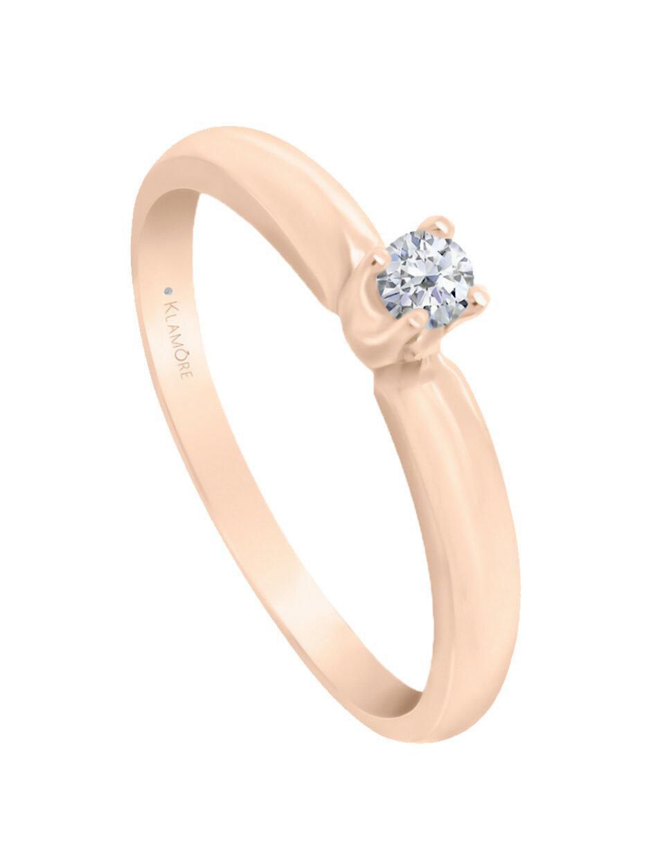 Solitario de oro 14 k Aryan diamante 3